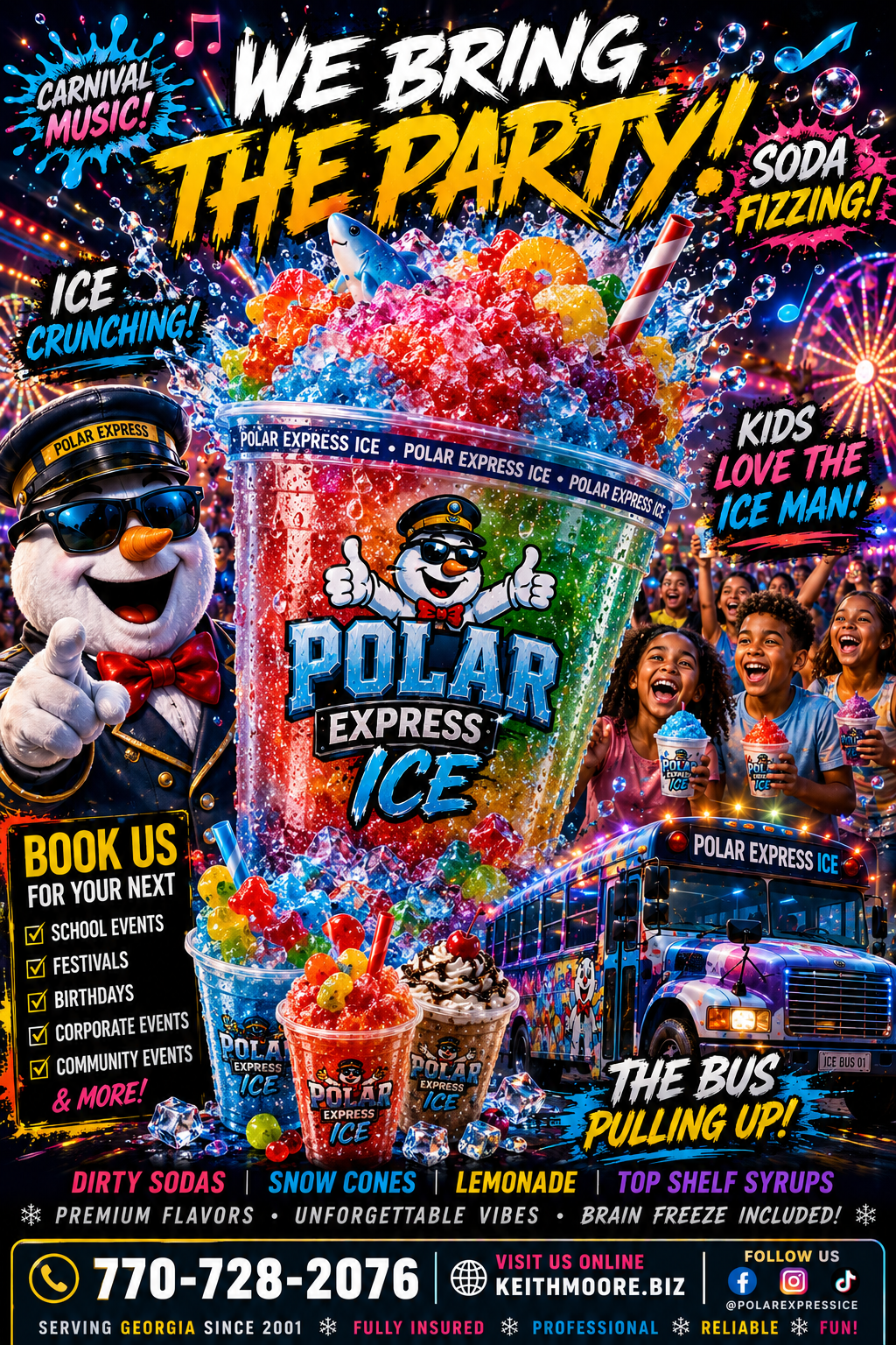Polar Express Ice We Bring The Party — Book Us For Your Next Event